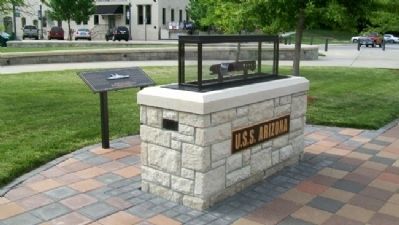 USS Arizona Memorial and Marker. Click for full size. USS Arizona Memorial and Marker image. Click for full size.