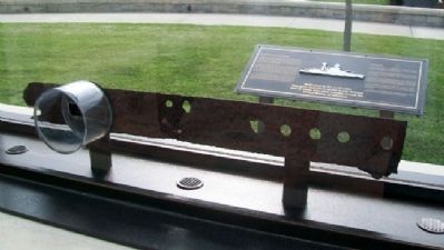 Piece from the USS Arizona (BB-39). Click for full size. Piece from the USS Arizona (BB-39) image. Click for full size.