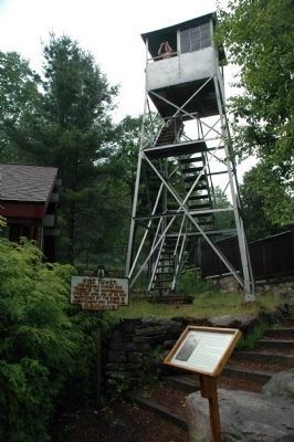 Fire Tower and Marker image. Click for full size.