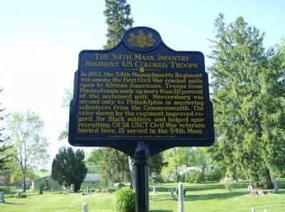 The 54th Mass. Infantry Regiment, US Colored Troops Marker. Click for full size. The 54th Mass. Infantry Regiment, US Colored Troops Marker image. Click for full size.
