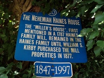 The Nehemiah Haines House Marker. Click for full size. The Nehemiah Haines House Marker image. Click for full size.