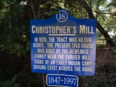 Christophers Mill Marker image. Click for full size.