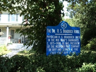 The Dr. R. S. Braddock House Marker image. Click for full size.