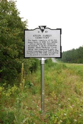Steen Family Cemetery Marker. Click for full size. Steen Family Cemetery Marker image. Click for full size.