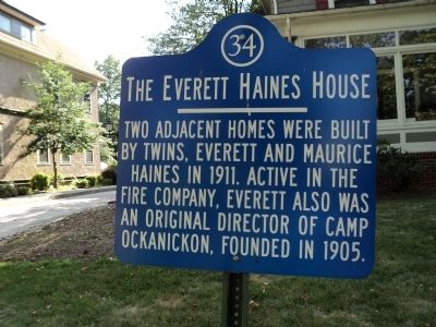 The Everett Haines House Marker image. Click for full size.