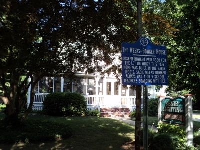 The Weeks-Bowker House Marker. Click for full size. The Weeks-Bowker House Marker image. Click for full size.