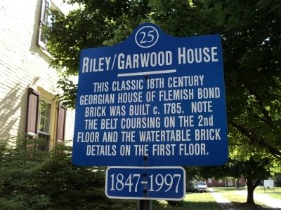 Riley / Garwood House Marker. Click for full size. Riley / Garwood House Marker image. Click for full size.