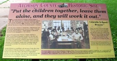 Lincoln School Marker. Click for full size. Lincoln School Marker image. Click for full size.