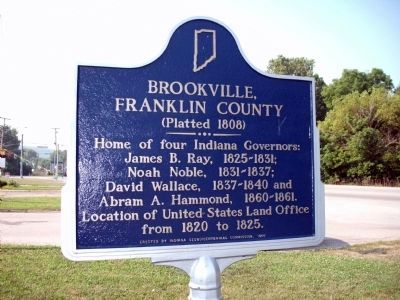 Brookville, Franklin County Marker image. Click for full size.