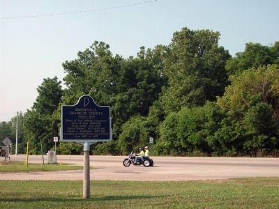 Looking South/West - - Brookville, Franklin County Marker image. Click for full size.