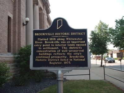 Brookville Historic District Marker. Click for full size. Brookville Historic District Marker image. Click for full size.
