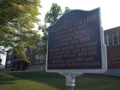 Brookville College Marker. Click for full size. Brookville College Marker image. Click for full size.