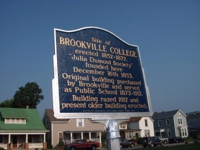 Obverse Side - - Brookville College Marker image. Click for full size.