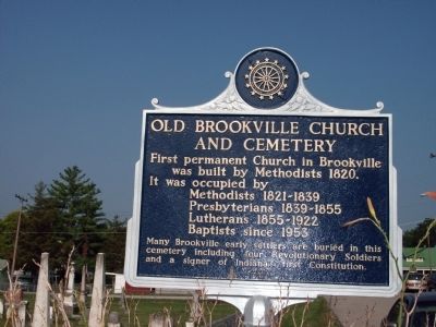 Old Brookville Church and Cemetery Marker image. Click for full size.