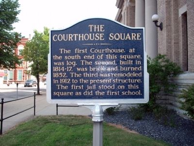 Obverse Side - - The Courthouse Square Marker. Click for full size. Obverse Side - - The Courthouse Square Marker image. Click for full size.