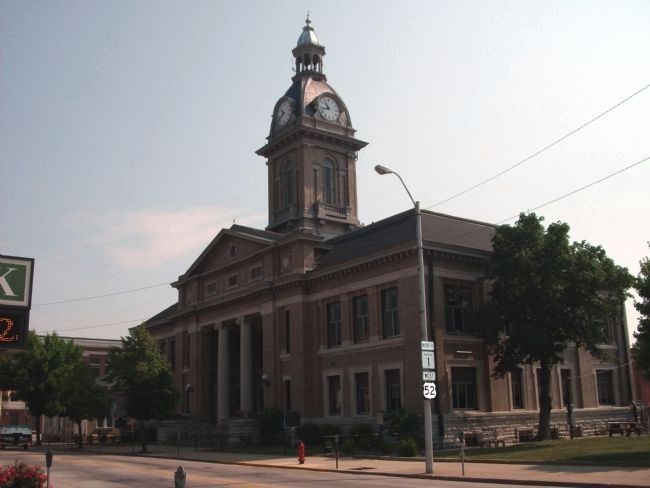 South/West Corner - - Franklin County Courthouse - Brookville, Indiana. Click for full size. South/West Corner - - Franklin County Courthouse - Brookville, Indiana image. Click for full size.