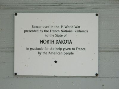 Boxcar used in the 1st World War Marker image. Click for full size.