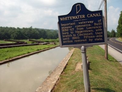 Obverse Side - - Whitewater Canal Marker. Click for full size. Obverse Side - - Whitewater Canal Marker image. Click for full size.
