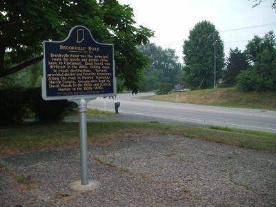 Looking East - - Brookville Road Marker image. Click for full size.