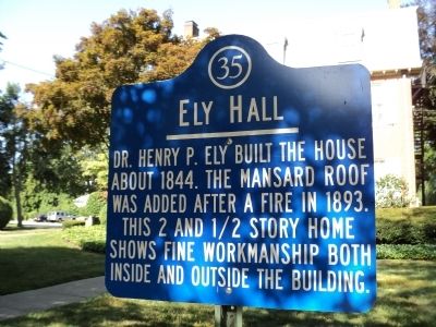 Ely Hall Marker image. Click for full size.