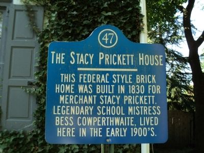 The Stacy Prickett House Marker image. Click for full size.