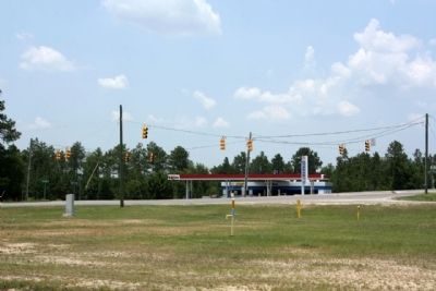 Robert M. Bell Parkway Marker, looking west along Trolley Line Road at the Parkway image. Click for full size.