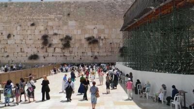 Praying at the women's section image. Click for full size.