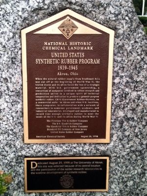 United States Synthetic Rubber Program Marker. Click for full size. United States Synthetic Rubber Program Marker image. Click for full size.