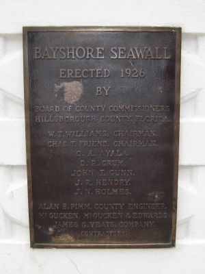 Bayshore Seawall Plaque image. Click for full size.