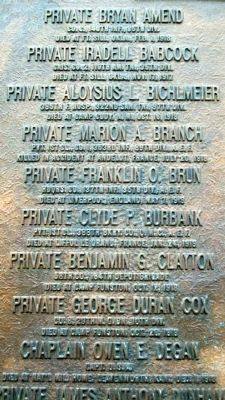 Atchison County WWI Memorial Honor Roll. Click for full size. Atchison County WWI Memorial Honor Roll image. Click for full size.