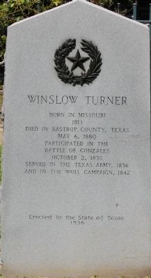 Winslow Turner Marker image. Click for full size.