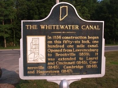 Obverse Side - - The Whitewater Canal Marker image. Click for full size.