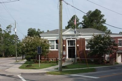 The Latta Library and Marker image. Click for full size.