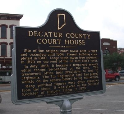 Obverse Side - - Decatur County Court House Marker image. Click for full size.