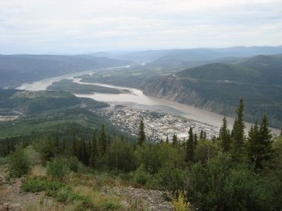 The confluence of the Yukon and Klondike Rivers. image. Click for full size.