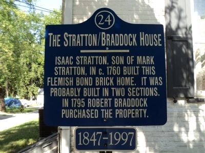 The Stratton/Braddock House Marker image. Click for full size.