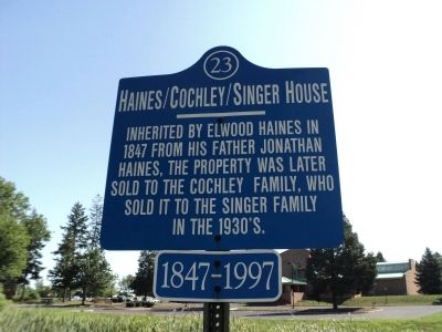 Haines / Cochley / Singer House Marker image. Click for full size.