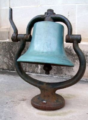 Steam Engine Bell at ATSF Founding Marker. Click for full size. Steam Engine Bell at ATSF Founding Marker image. Click for full size.