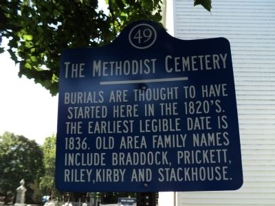 The Methodist Cemetery Marker image. Click for full size.
