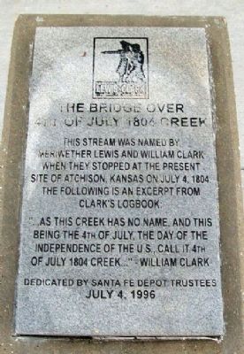The Bridge Over 4th of July 1804 Creek Marker image. Click for full size.