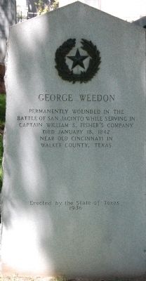 George Weedon Marker image. Click for full size.