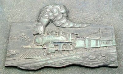 Birthplace of the Santa Fe Railay Company Marker Detail image. Click for full size.