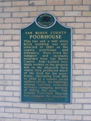 Van Buren County Poorhouse Marker. Click for full size. Van Buren County Poorhouse Marker image. Click for full size.