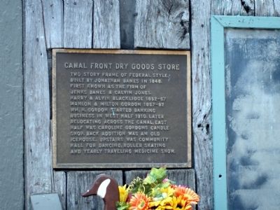 Canal Front Dry Goods Store Marker. Click for full size. Canal Front Dry Goods Store Marker image. Click for full size.