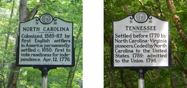 North Carolina / Tennessee Marker image. Click for full size.