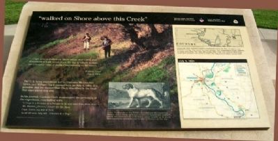 "walked on Shore above this Creek" Marker image. Click for full size.