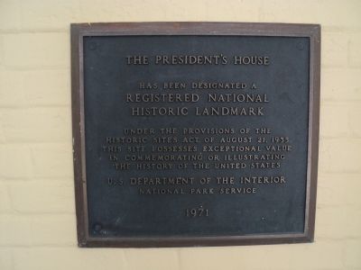 The President’s House Marker. Click for full size. The President’s House Marker image. Click for full size.