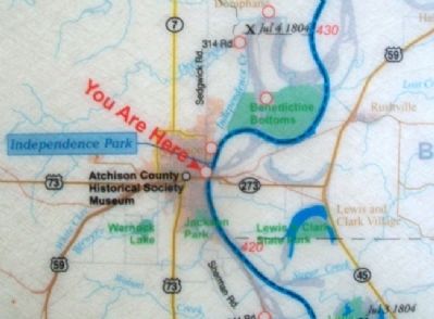Map on "walked on Shore above this Creek" Marker image. Click for full size.