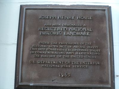 Joseph Henry House Marker image. Click for full size.