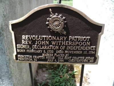 Rev. John Witherspoon Marker image. Click for full size.